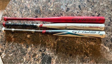 LOT OF 3 EASTON GHOST BATS 33/23 DROP 10 SOFTBALL BATS
