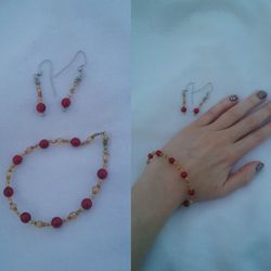 Christmas bracelet and earrings set