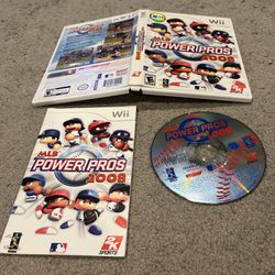 MLB Power Pros 2008 (Nintendo Wii, 2008) Complete CIB w/ Manual Tested