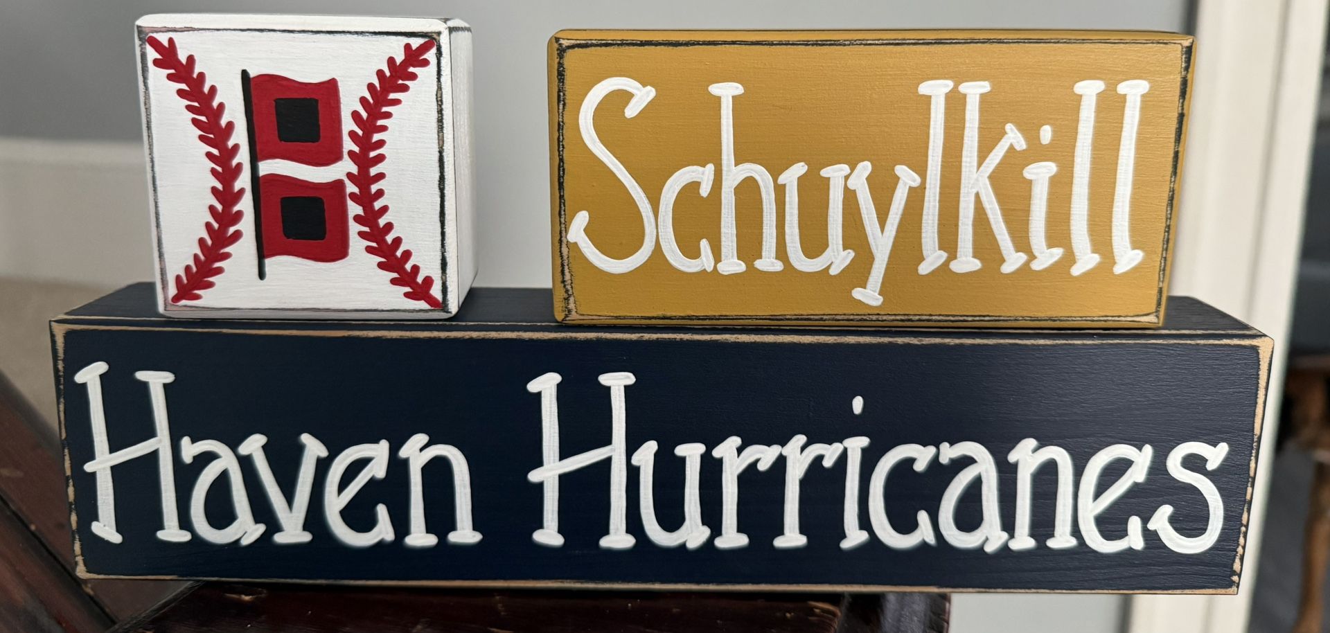 Schuylkill Haven Hurricanes Homemade Wooden Block Set