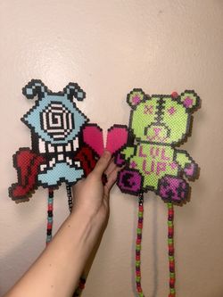 Subtronics & Level Up Perler Matching Necklaces 
