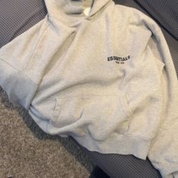grey Essentials Hoodie 