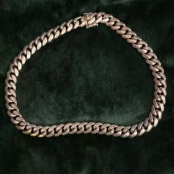 Solid Silver Chain 12 Mm Thick, 18inches Long. 