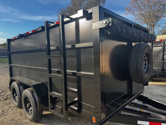 🛑‼️Brand New 12ft Long Diamond Walls 💠 Hydraulic Dump Trailer with Accessories‼️🛑