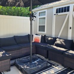 Patio Set With Fire Pit