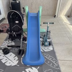 Stroller, slide, scooter