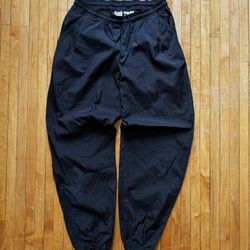 VTG 90s Nike Windbreaker Jogger Sweatpants Black Mini Swoosh Unisex Sz. M