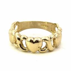 Woman’s Ladies 10k Yellow Gold Heart Infinity Band Ring Size 7.5 GP3069139