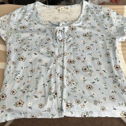 Blue Floral Top
