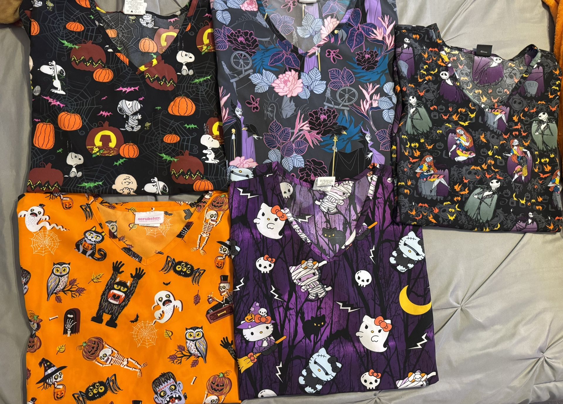 Halloween Scrub Tops ๐