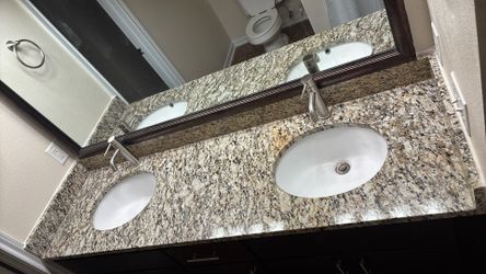 Master / Guest Bathroom Granite Set With Sink And Faucet Included
