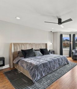 King Bed Frame with Headboard