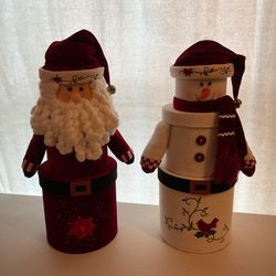 Santa Claus And Snowman Decorations