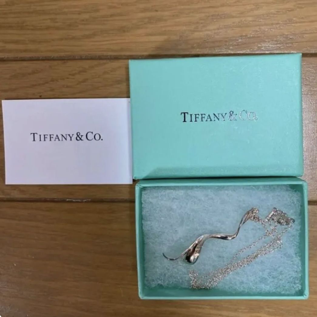 Tiffany & Co Sterling Silver Gehry Orchid Necklace and Pendant Original packaging included