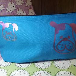 Zipper Pouch With Added Vinyl Iron Ons 