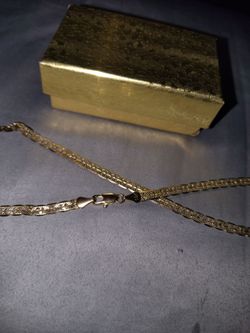 14k frosted Valentino link chain