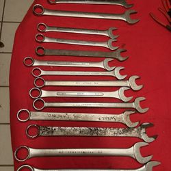 Large Wrench Set Metric And Standard  