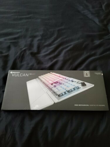 New ROCCAT Vulcan 122 Aimo PC Gaming Keyboard Brown Titan Switch - White