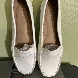 New! Centro Point, White Penny Loafers