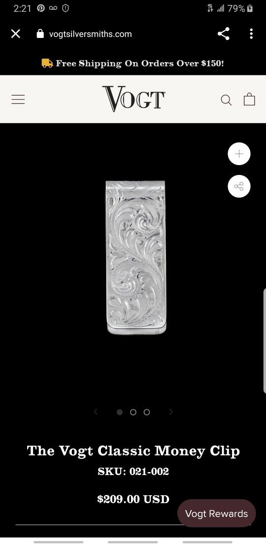 NEW SILVER MONEY CLIP