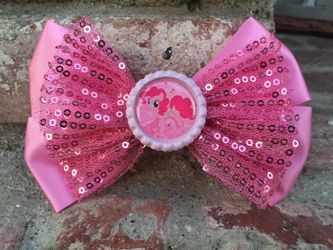 Rainbow pink bow