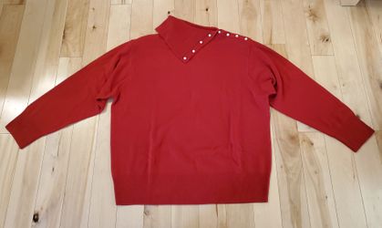 Dress Barn Red Cowl Neck Sweater (18/20)