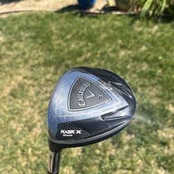 MINT LEFT HANDED CALLAWAY RAZR X BLACK LIMITED EDITION GOLF FAIRWAY WOOD 15* #3 w FUJIKURA STIFF