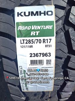 Kumho Road Venture RT LT285/70/17 Brand NEW Tires / Llantas nuevas☆