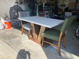 Dining Table with Two Chairs Modern Home Furniture