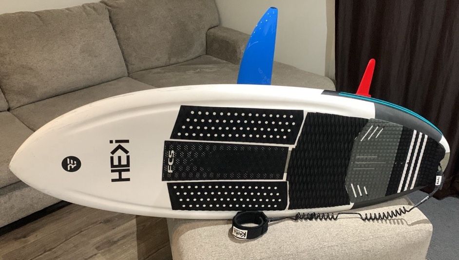 Ride Engine Foil Board (Complete Set Up). Dad Board: 5’2” x 20 9/10” x 3 3/10” - 45L. Comes with full foil set up and brand new leash and cover.