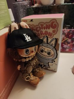 LABUBU MACARON FITTED HAT BLUE BLACK PINK FOR SALE That Doll Is Not Included
