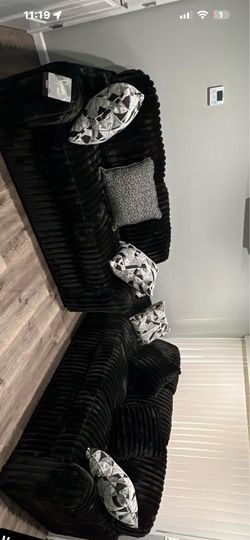 Corduroy Sofa and Loveseat Living Room Set