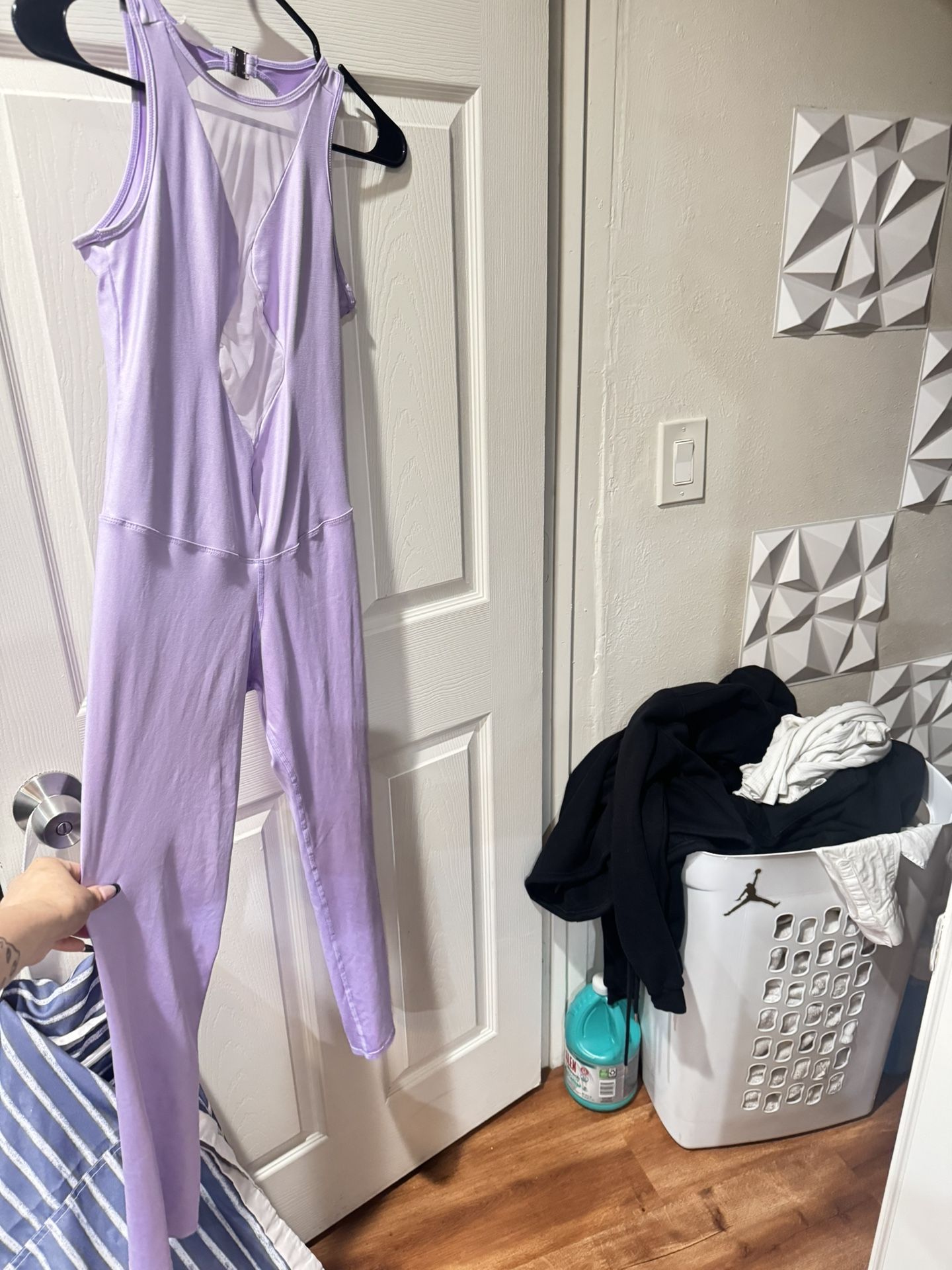 cute lavender shimmer bodysuit