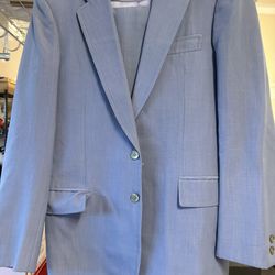 Light Blue Men’s Suit Jacket And Dress Pants 