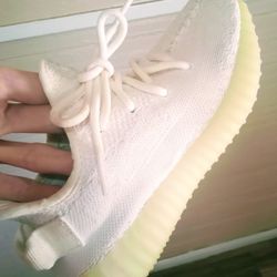Ladies Authentic Adidas 350 V2 Triple White Cream Shoes 