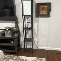 2 Tall Lights With Shelves 