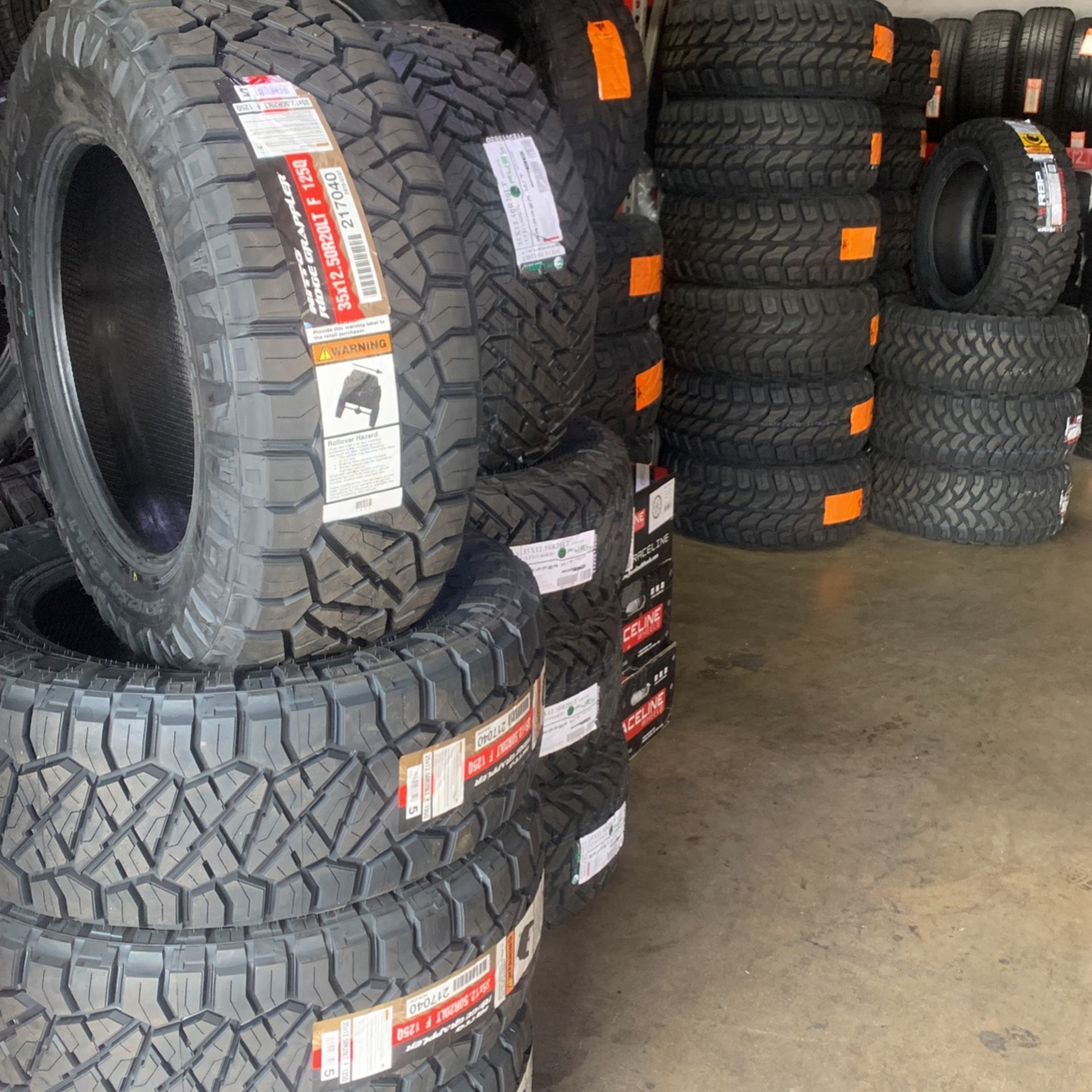 MUD TERRAIN , ALL TERRAIN AND HYBRID TIRES !!!