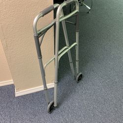 Folding Walker With Front Wheels Thumbnail
