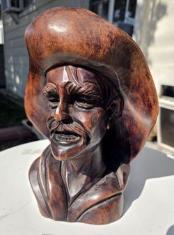 Wood Sculpture Fisherman 