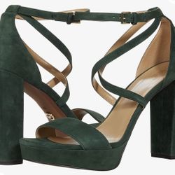New Michael Kors Charlize Platform Size 10 Green