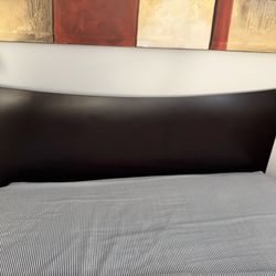 Queen Size Wooden Brown Bed Frame