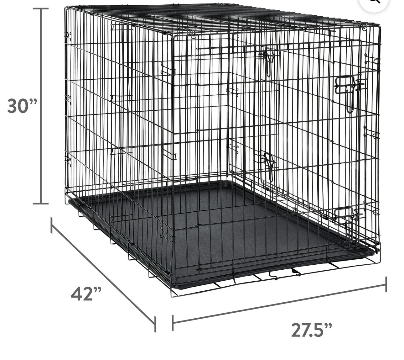 Pet Kennel Crate 42” X 27” X 30”