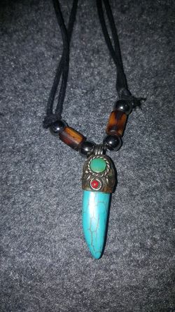 Turquoise Iadjustable unisex necklace for Machu Picchu Peru