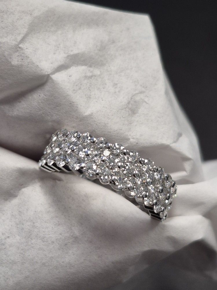 Diamond Pave Ring 14K White Gold 1.78ctw