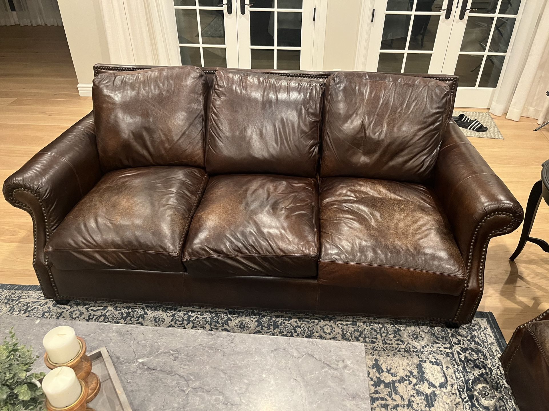 Leather Loveseat And Full Sofa