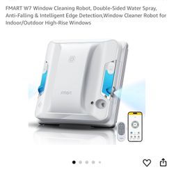 FMART W7 Window Cleaning Robot, Double-Sided Water Spray, Anti-Falling & Intelligent Edge Detection, Window Cleaner Robot for Indoor/Outdoor High-Rise