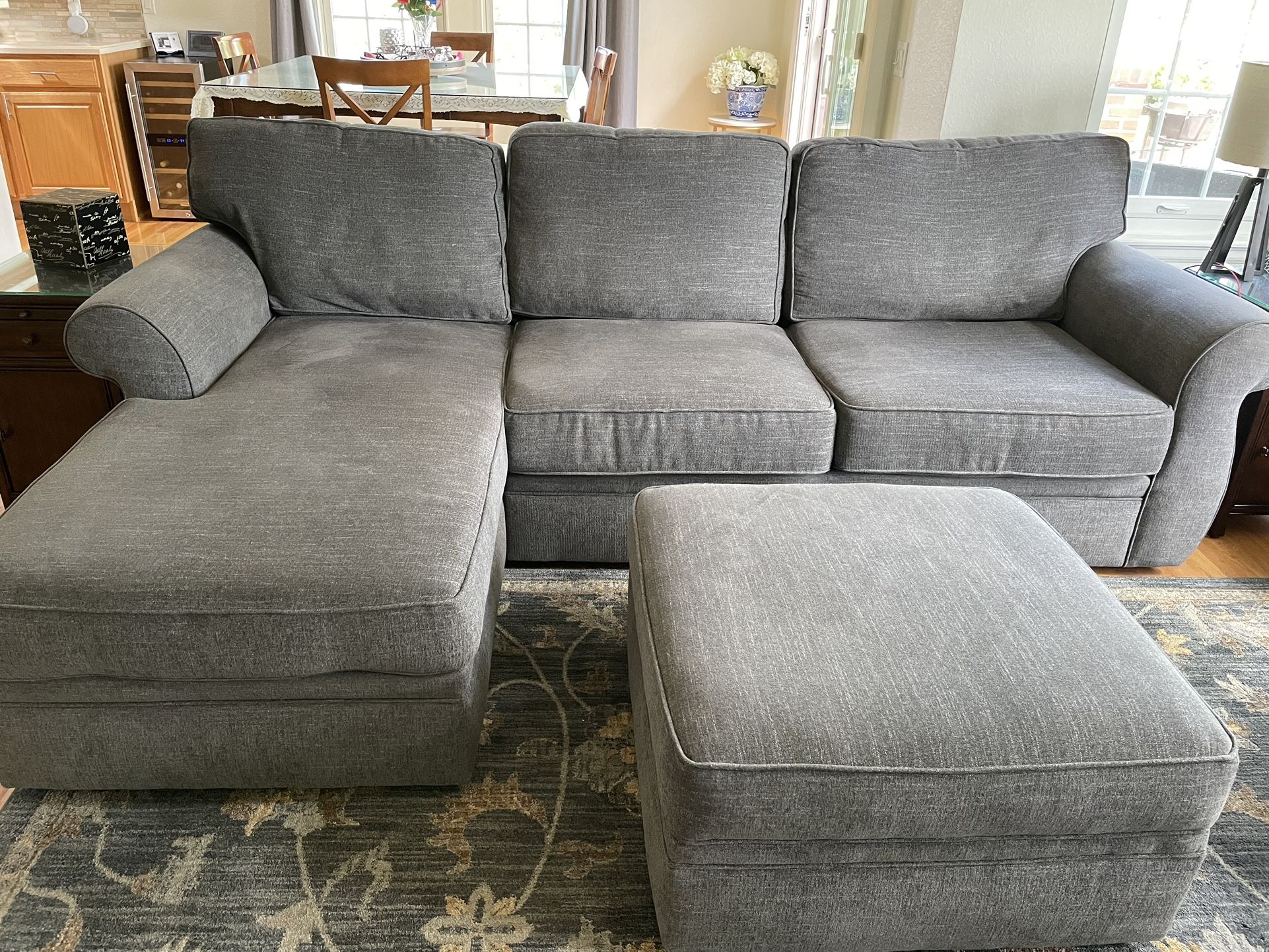 Broyhill Couch With Matching Ottoman
