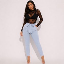 Blue belted pants (small-large)