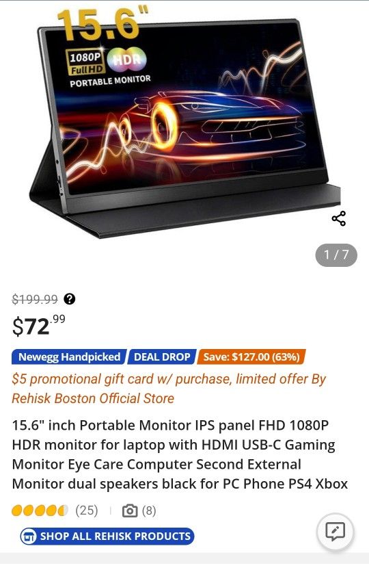 Resik 15.6 Inch Portable Monitor