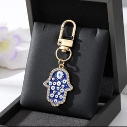 Brand New Hamsa Hand Blue Evil Eye Keychain & Bag’ Charm